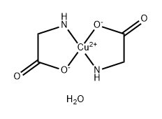 Copper, bis(glycinato-κN,κO)-, hydrate (1:1) 化学構造式