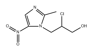 1H-Imidazole-1-propanol, β-chloro-2-methyl-5-nitro- Struktur