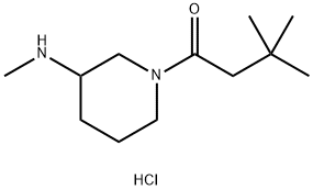 3,3-Dimethyl-1-(3-(methylamino)piperidin-1-yl)butan-1-one hydrochloride Structure