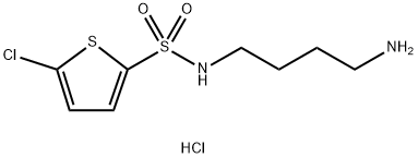 N-(4-aminobutyl)-5-chlorothiophene-2-sulfonamide hydrochloride 化学構造式