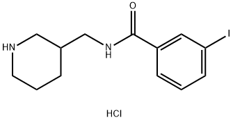 3-碘-N-(哌啶-3-基甲基)苯甲酰胺盐酸盐 结构式