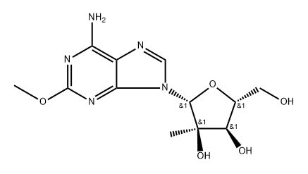 2'-C-Methyl-2-Methoxyadenosine 化学構造式