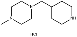 1-甲基-4-(哌啶-4-基甲基)哌嗪盐酸盐, 1831151-60-0, 结构式