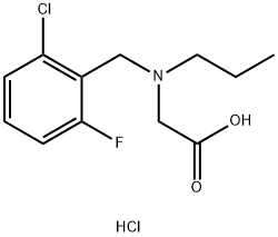 N-(2-氯-6-氟苄基)-N-丙基甘氨酸盐酸盐,1831648-77-1,结构式