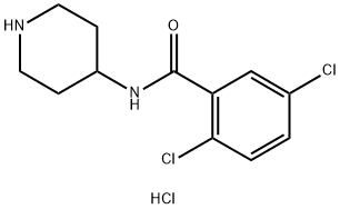 2,5-二氯-N-(哌啶-4-基)苯甲酰胺盐酸盐,1831835-54-1,结构式