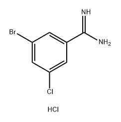 3-溴-5-氯苯甲脒盐酸盐 结构式