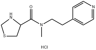 N-methyl-N-(2-(pyridin-4-yl)ethyl)thiazolidine-4-carboxamide hydrochloride Struktur