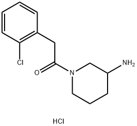 1-(3-氨基哌啶-1-基)-2-(2-氯苯基)乙-1-酮盐酸盐,1833618-14-6,结构式