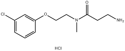 3-氨基-N-(2-(3-氯苯氧基)乙基)-N-甲基丙酰胺盐酸盐,1833776-86-5,结构式