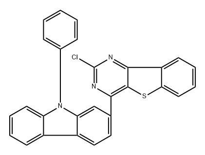 2-Chloro-4-(9-phenyl-9H-carbazol-2-yl)[1]benzothieno[3,2-d]pyrimidine Structure