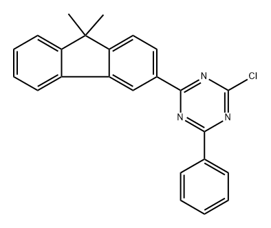 2-Chloro-4-(9,9-dimethyl-9H-fluoren-3-yl)-6-phenyl-1,3,5-triazine,1835683-72-1,结构式