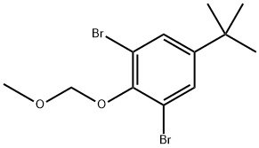1,3-Dibromo-5-(tert-butyl)-2-(methoxymethoxy)benzene 化学構造式