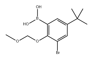 (3-BROMO-5-(TERT-BUTYL)-2-(METHOXYMETHOXY)PHENYL)BORONIC, 1835734-68-3, 结构式