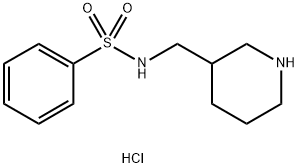 N-(piperidin-3-ylmethyl)benzenesulfonamide hydrochloride 化学構造式