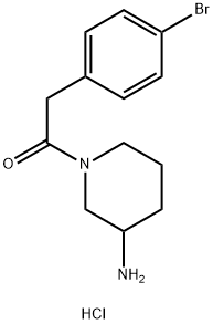 1-(3-氨基哌啶-1-基)-2-(4-溴苯基)乙烷-1-酮,1836159-63-7,结构式