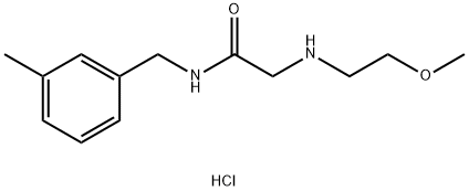 2-((2-Methoxyethyl)amino)-N-(3-methylbenzyl)acetamide hydrochloride Structure