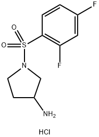 1-((2,4-Difluorophenyl)sulfonyl)pyrrolidin-3-amine hydrochloride Structure