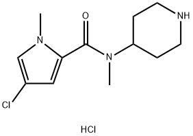 4-氯-N,1-二甲基-N-(哌啶-4-基)-1H-吡咯-2-甲酰胺盐酸盐,1837884-76-0,结构式