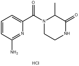 4-(6-氨基吡啶甲酰基)-3-甲基哌嗪-2-酮, 1838042-80-0, 结构式