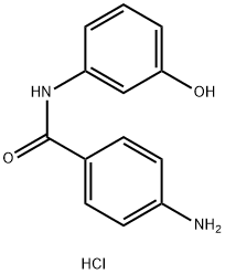 4-氨基-N-(3-羟基苯基)苯甲酰胺盐酸盐, 1838259-84-9, 结构式