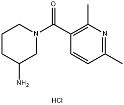 (3-氨基哌啶-1-基)(2,6-二甲基吡啶-3-基)甲酮, 1839242-79-3, 结构式