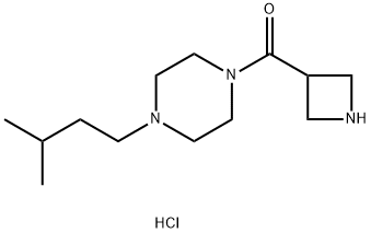 Azetidin-3-yl(4-isopentylpiperazin-1-yl)methanone hydrochloride Structure