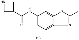 N-(2-methylbenzo[d]thiazol-6-yl)azetidine-3-carboxamide hydrochloride Structure