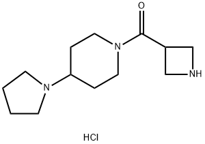 氮杂环丁烷-3-基(4-(吡咯烷-1-基)哌啶-1-基)甲酮盐酸盐 结构式