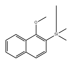 (1-methoxynaphthalen-2-yl)trimethylsilane 化学構造式