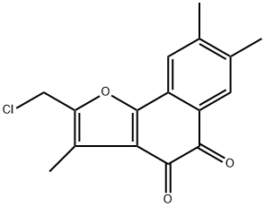 2-(氯甲基)-3,7,8-三甲基萘[1,2-B]呋喃-4,5-二酮 结构式