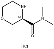 3-Morpholinecarboxamide, N,N-dimethyl-,hydrochloride, (3R)- 结构式