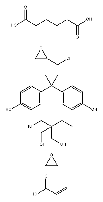 Hexanedioic acid, polymer with (chloromethyl)oxirane, 2-ethyl-2-(hydroxymethyl)-1,3-propanediol, 4,4-(1-methylethylidene)bisphenol and oxirane, 2-propenoate|