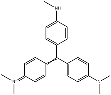 Methanaminium, N-[4-[[4-(dimethylamino)phenyl][4-(methylamino)phenyl]methylene]-2,5-cyclohexadien-1-ylidene]-N-methyl- Structure
