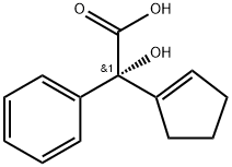 Benzeneacetic acid, α-1-cyclopenten-1-yl-α-hydroxy-, (αR)- 化学構造式