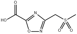 3-((Methylsulfonyl)methyl)-1,2,4-oxadiazole-5-carboxylic acid Struktur