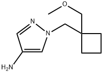 1-((1-(Methoxymethyl)cyclobutyl)methyl)-1H-pyrazol-4-amine Structure