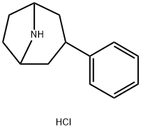8-Azabicyclo[3.2.1]octane, 3-phenyl-, hydrochloride (1:1) 化学構造式