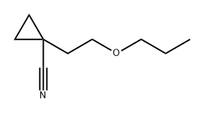 1-(2-propoxyethyl)cyclopropane-1-carbonitrile Struktur