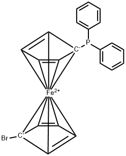 1-Bromo-1'-diphenylphosphinoferrocene 结构式