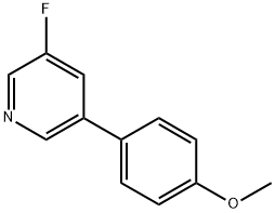 3-fluoro-5-(4-methoxyphenyl)pyridine Struktur