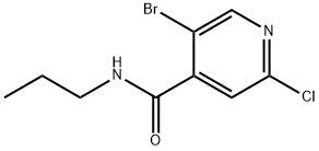 5-bromo-2-chloro-N-propylisonicotinamide,1855132-05-6,结构式