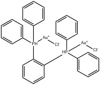 Gold, dichloro[μ-[1,1'-(1,2-phenylene)bis[1,1-diphenylphosphine-κP]]]di- Structure