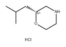 Morpholine, 2-(2-methylpropyl)-, hydrochloride, (2R)- 化学構造式