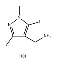 1-(5-fluoro-1,3-dimethyl-1H-pyrazol-4-yl)methanamine,1855891-17-6,结构式