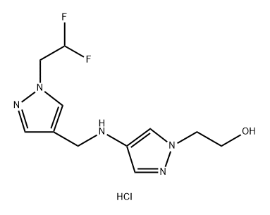 2-[4-({[1-(2,2-difluoroethyl)-1H-pyrazol-4-yl]methyl}amino)-1H-pyrazol-1-yl]ethanol Structure