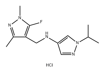 N-[(5-fluoro-1,3-dimethyl-1H-pyrazol-4-yl)methyl]-1-isopropyl-1H-pyrazol-4-amine,1855939-23-9,结构式