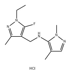 N-[(1-ethyl-5-fluoro-3-methyl-1H-pyrazol-4-yl)methyl]-1,4-dimethyl-1H-pyrazol-5-amine Structure