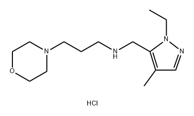 (1-ethyl-4-methyl-1H-pyrazol-5-yl)methyl](3-morpholin-4-ylpropyl)amine Struktur