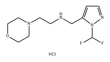 {[1-(difluoromethyl)-1H-pyrazol-5-yl]methyl}(2-morpholin-4-ylethyl)amine Structure