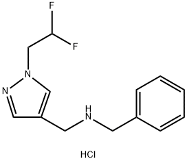 benzyl{[1-(2,2-difluoroethyl)-1H-pyrazol-4-yl]methyl}amine,1855944-62-5,结构式